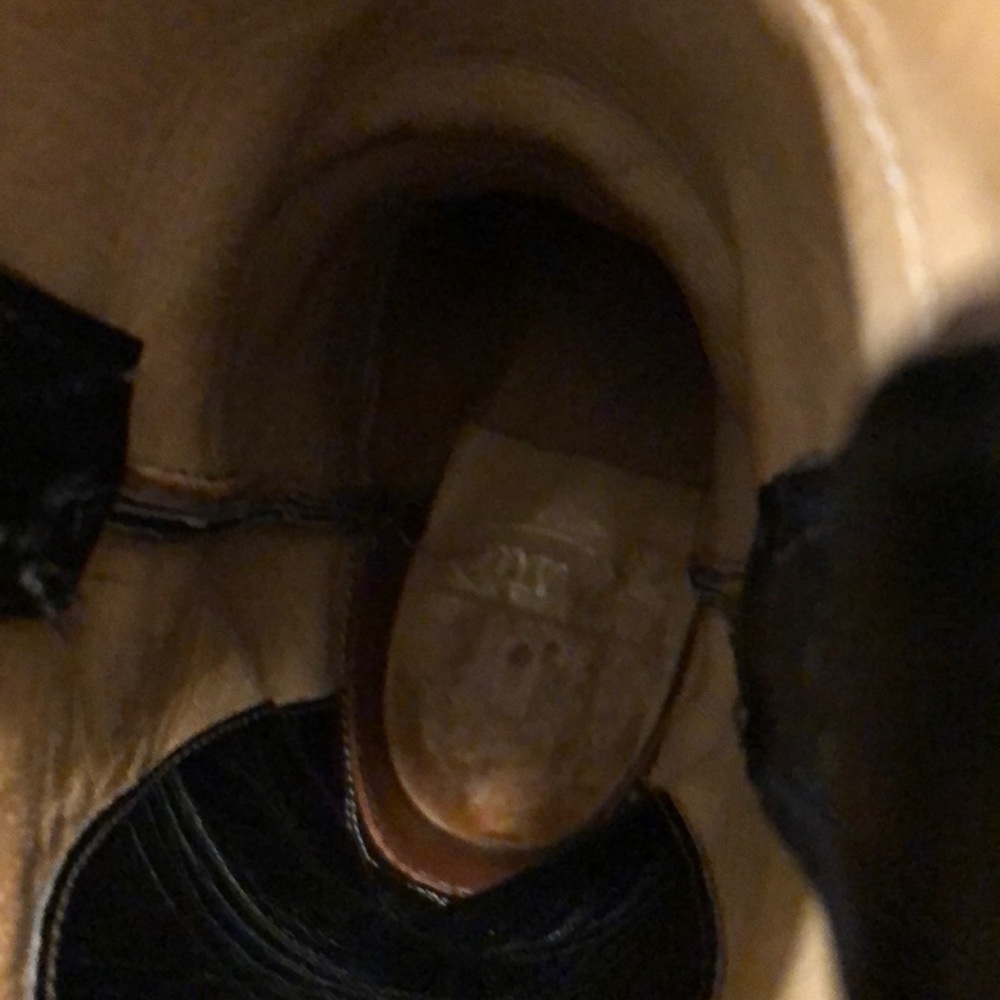 Justin black cowboy boots size 5 b great shape - Picture 4 of 7